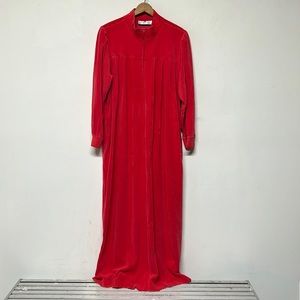 Vintage Saks Fifth Avenue Terrycloth Red Nightgown Pajama Dress